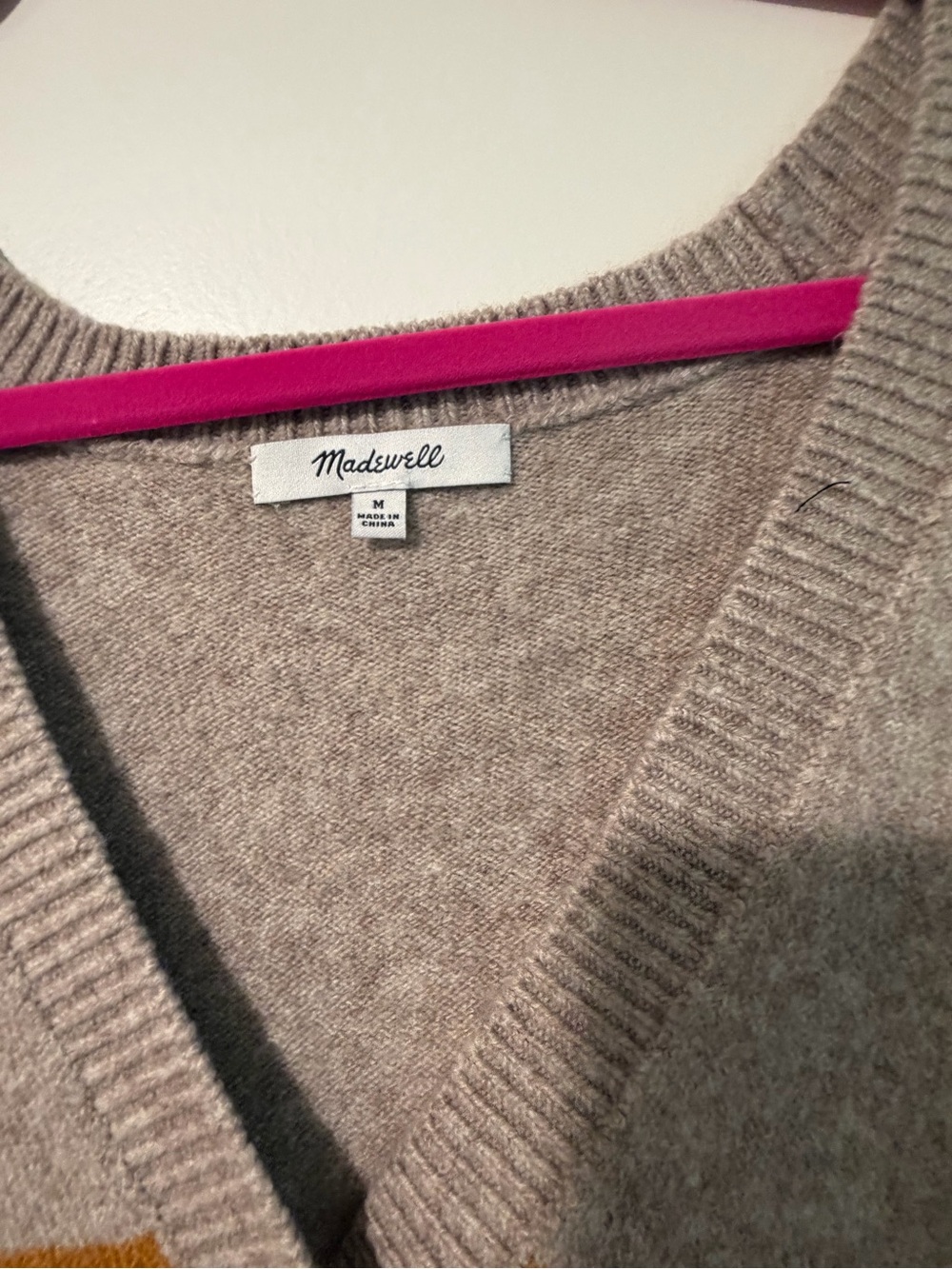 Madewell Taupe Striped Button-Front Cardigan with Pockets - Picture 3 of 3
